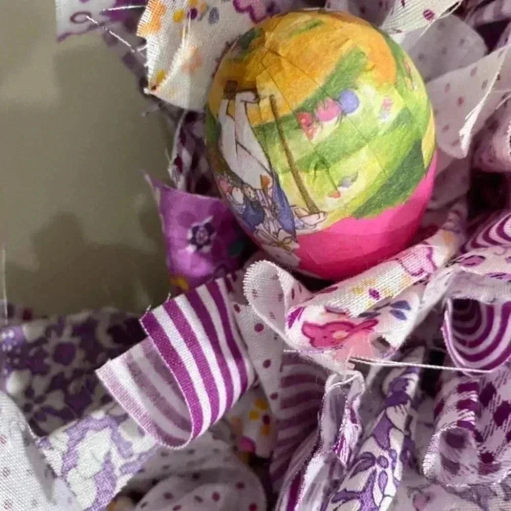 Easter Rag Wreath - 24
